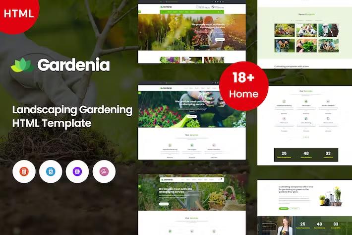 Gardenia - Landscaping Gardening Template product preview