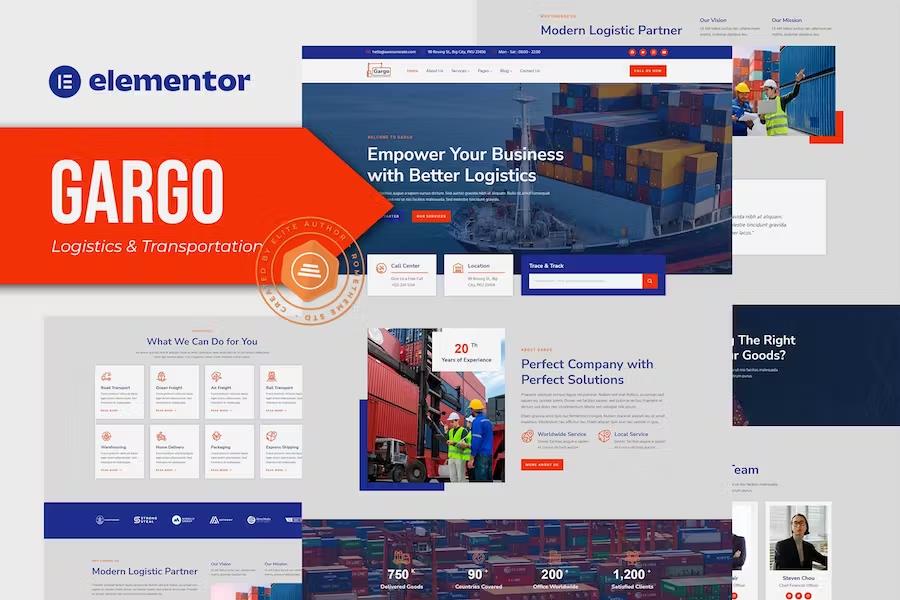 Gargo - Logistics & Transportation Elementor Template Kit listing image