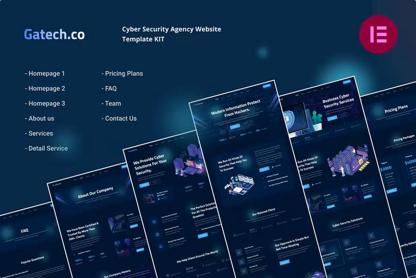 Preview image for Gatech | Cyber Security & IT Management Elementor Template Kit