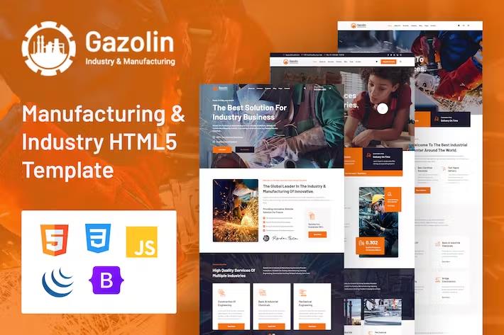 Gazolin - Industry & Manufacturing HTML Template product preview