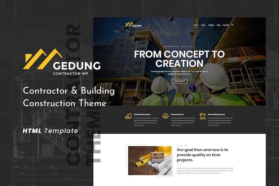 Gedung - Contractor & Building Construction HTML Template