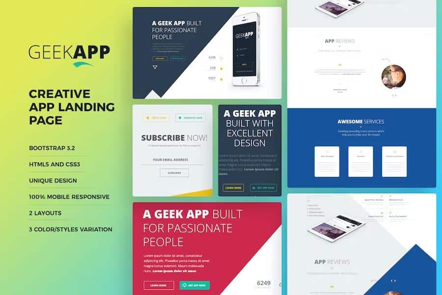 GeekApp - Creative App Landing Page