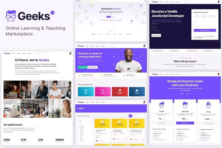 Geeks - Online Learning Marketplace WordPress Theme