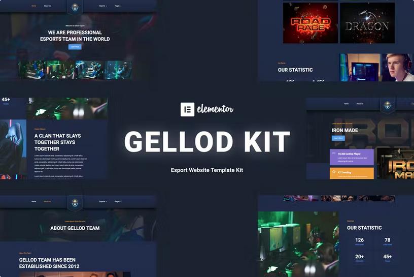 Preview image for Gellod - Esport Gaming Elementor Template Kit