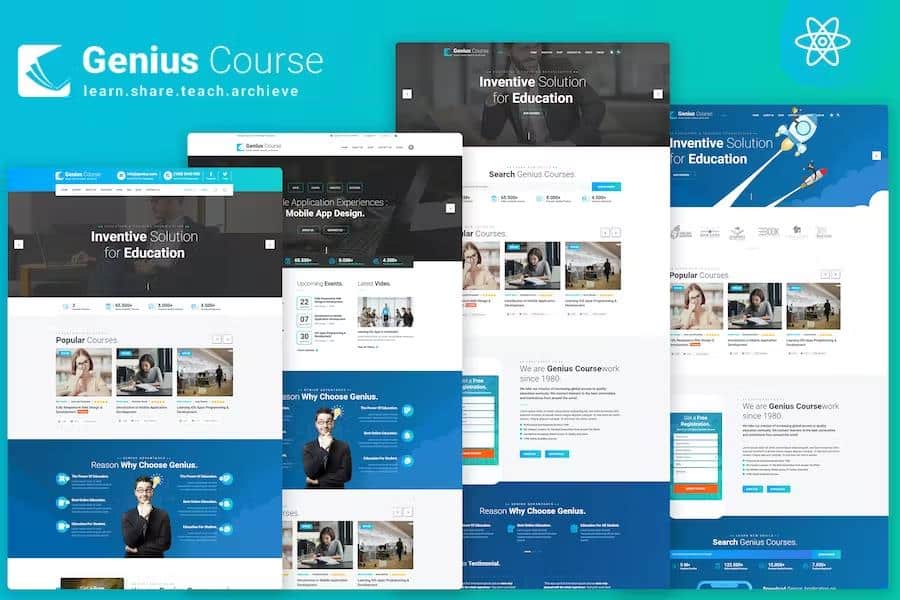 Genius Course - School Classes Institute HTML Template listing image