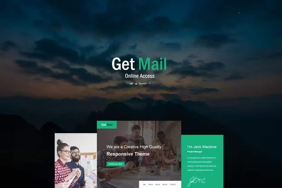 Get Mail - Responsive E-mail Template + Online Access