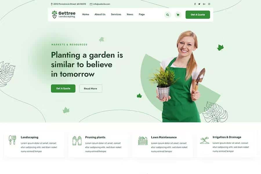 Gettree - Garden & Landscaping HTML Template