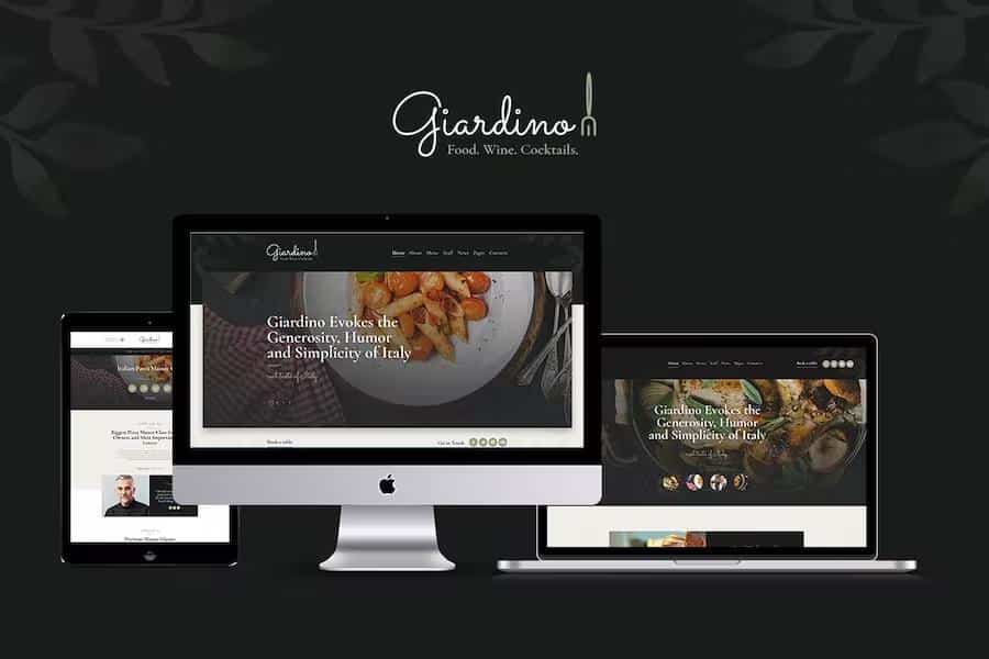Giardino - An Italian Restaurant & Cafe WordPress Theme