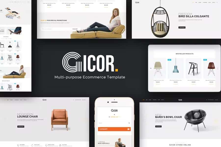 Gicor - Furniture OpenCart Theme (Included Color Swatches)