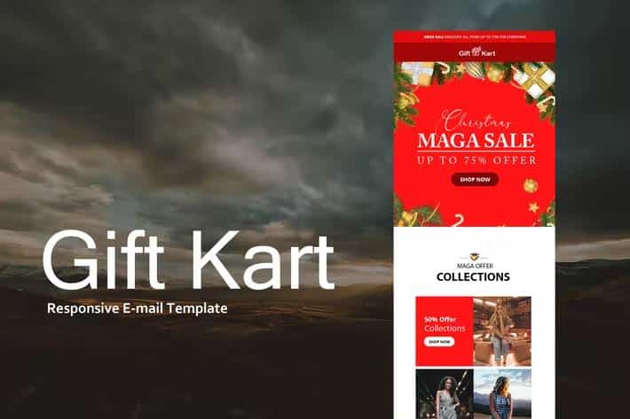 Gift Kart - Christmas Email Template + Online Access