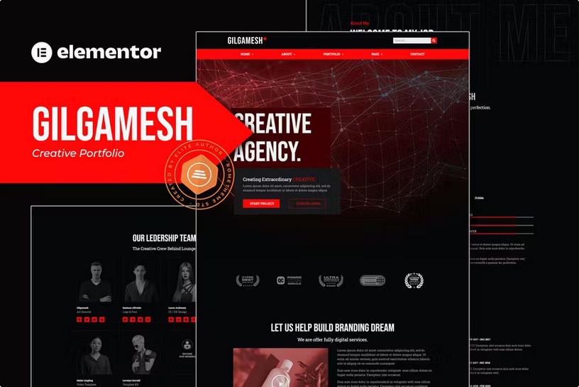 Gilgamesh - Creative Portfolio Elementor Template Kit