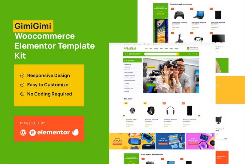 GimiGimi - Woocommmerce Elementor Template Kit listing image