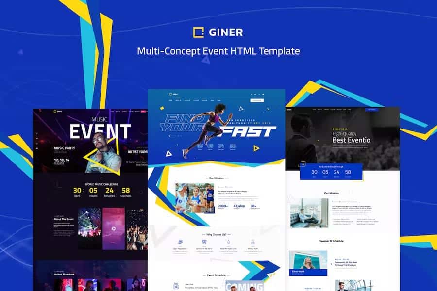 Giner - Multi-Concept Event HTML Template