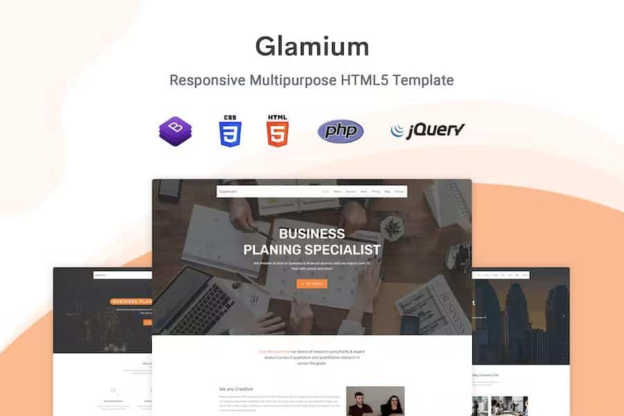 Glamium - One Page Multipurpose HTML5 Template