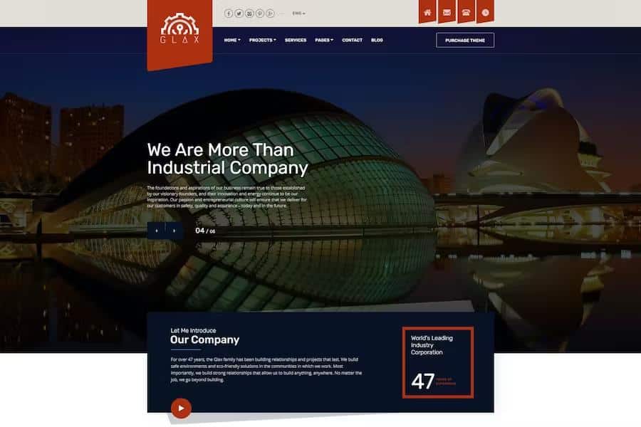 Glax - Industry WordPress Theme