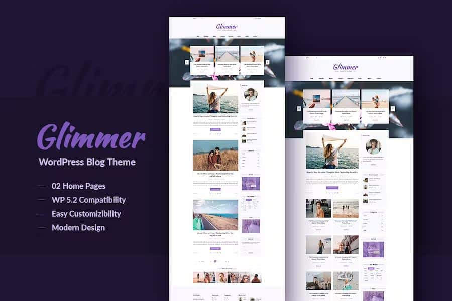 Glimmer - A Responsive WordPress Blog Theme