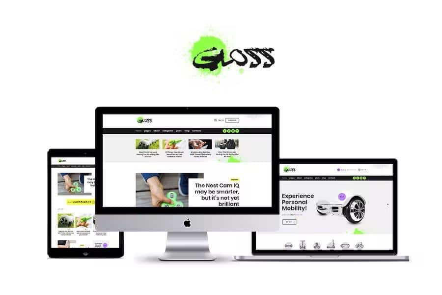 Gloss - Viral News Magazine WordPress Blog Theme + Shop