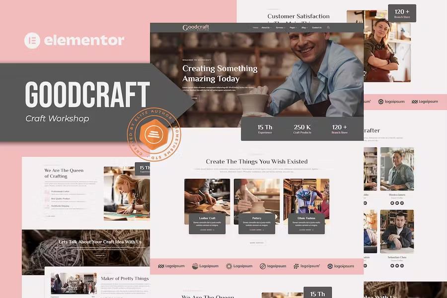 Goodcraft - Craft Workshop Elementor Template Kit listing image