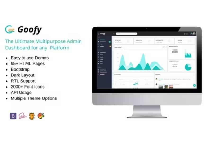 Goofy - Multipurpose Bootstrap Admin Dashboard Template + UI Kit