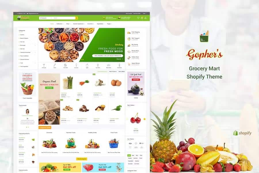 Gopher - Grocery Store Shopify Theme
