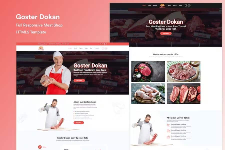 Goster Dokan - Meat Shop HTML5 Template