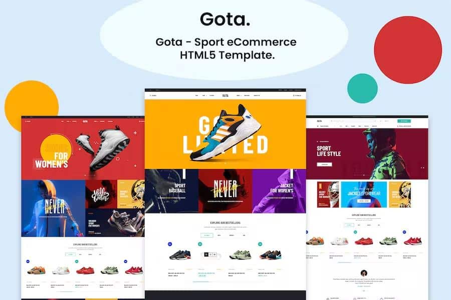 Gota - Sport eCommerce HTML5 Template listing image