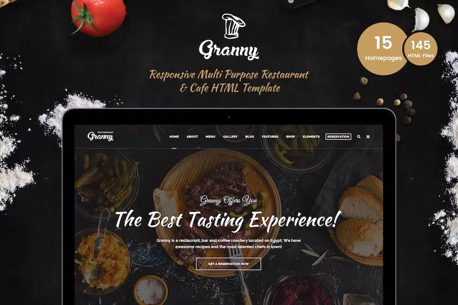 Granny - Elegant Restaurant & Cafe HTML Template