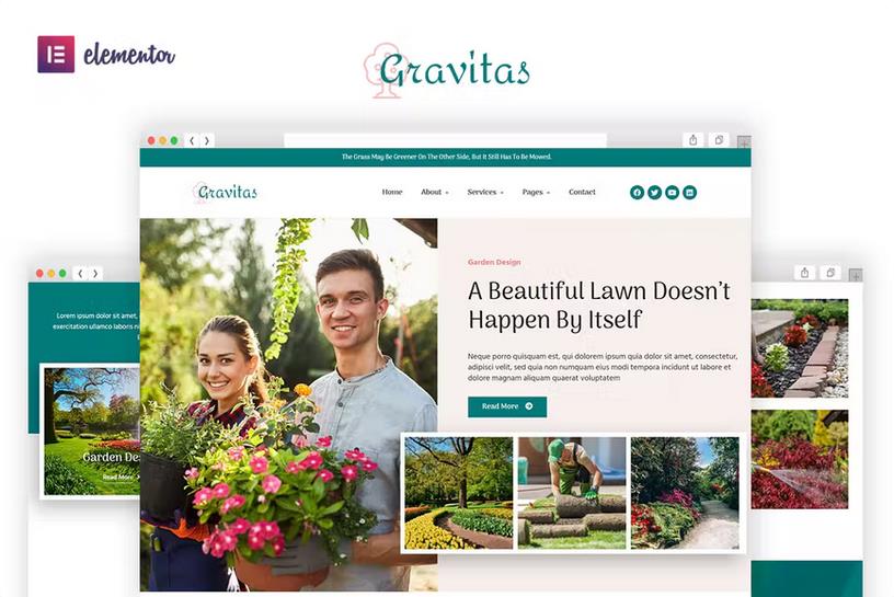 Preview image for Gravitas - Garden & Landscape Design Elementor Template Kit