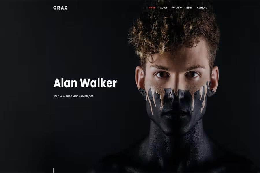 Grax - Resume  CV   vCard Template
