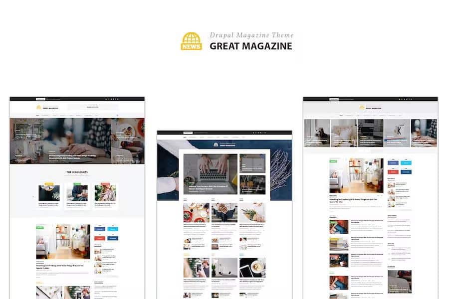 Great - Responsive Magazine News Drupal 9 Theme