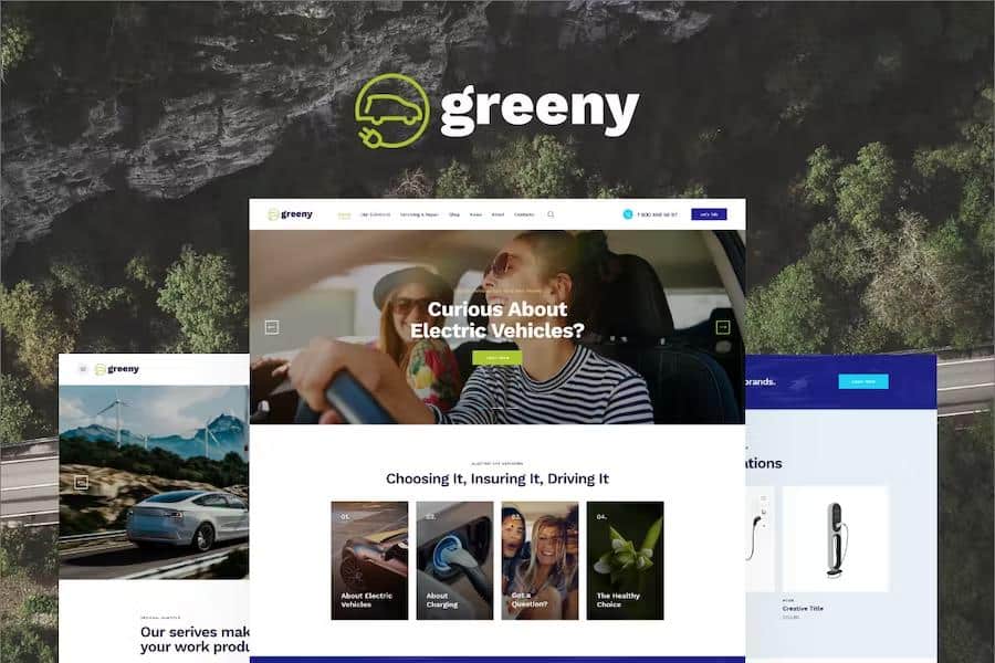 Greeny - Electric Car Dealership WordPress Theme