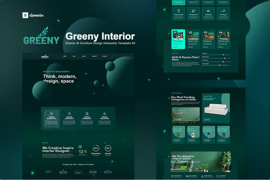 Greeny - Interior Elementor Template Kit
