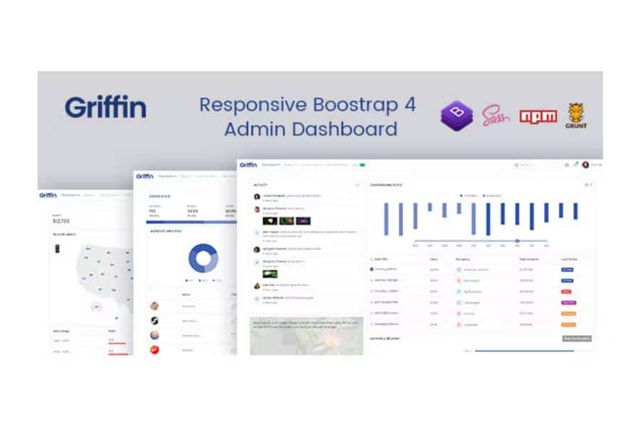 Griffin - Developer-friendly Bootstrap 4 Admin Dashboard & UI Kit