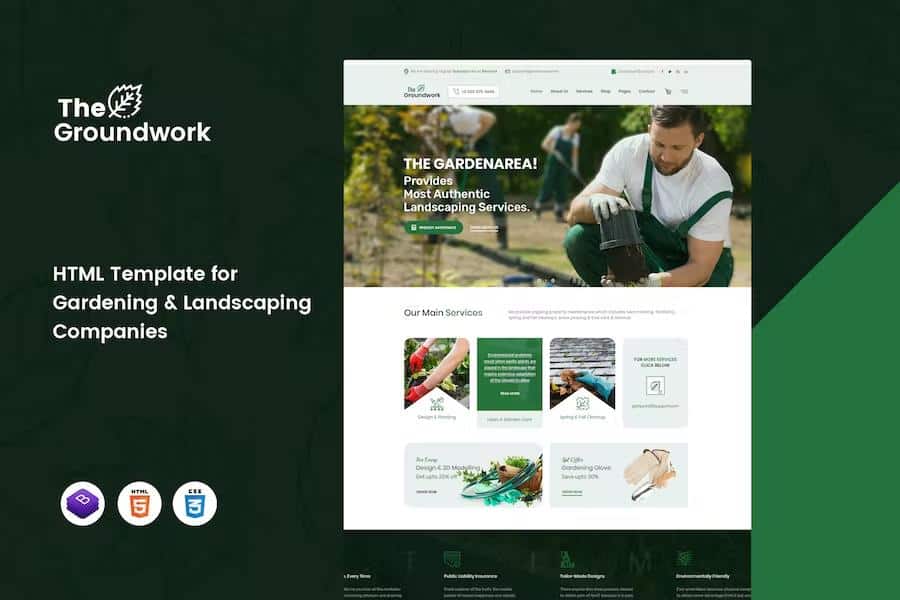 Ground Work - Gardening and Landscaping HTML Template