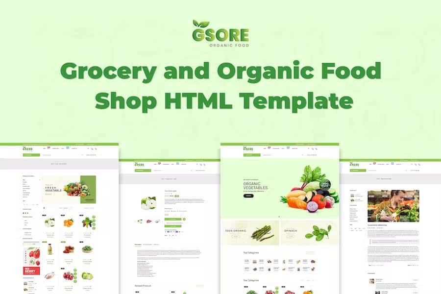 Gsore - Grocery and Organic Food Shop HTML Template