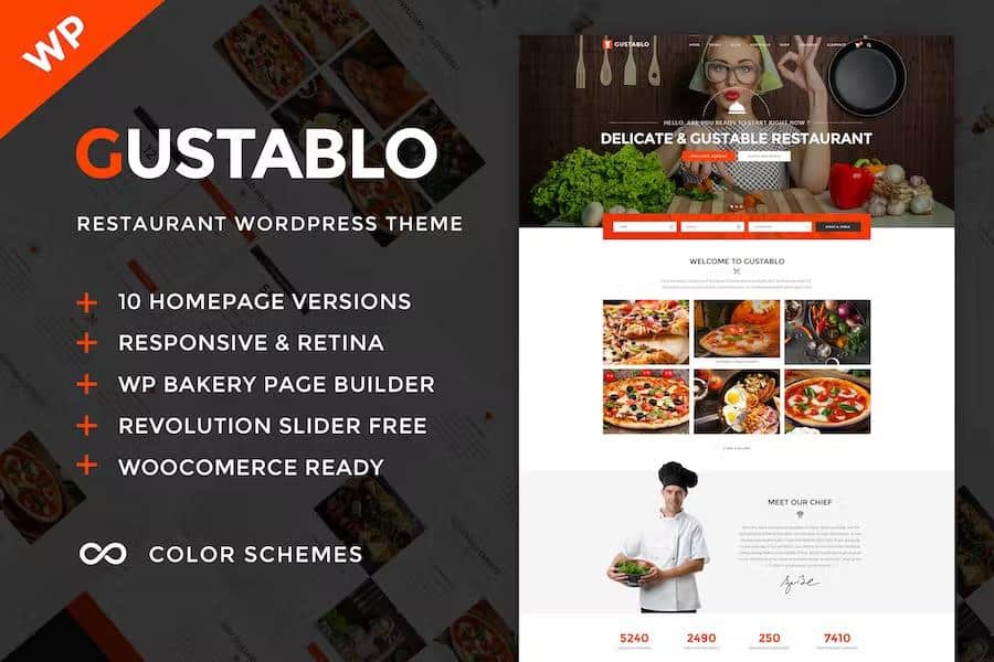 Gustablo - Restaurant & Cafe Responsive WordPress Theme