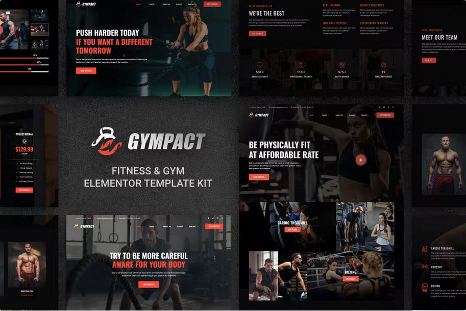 Gympact - Fitness & Gym Elementor Template Kit