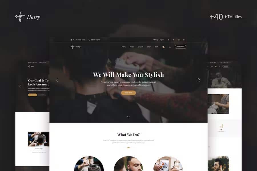 Hairy - Barbershop & Hair Salon HTML Template