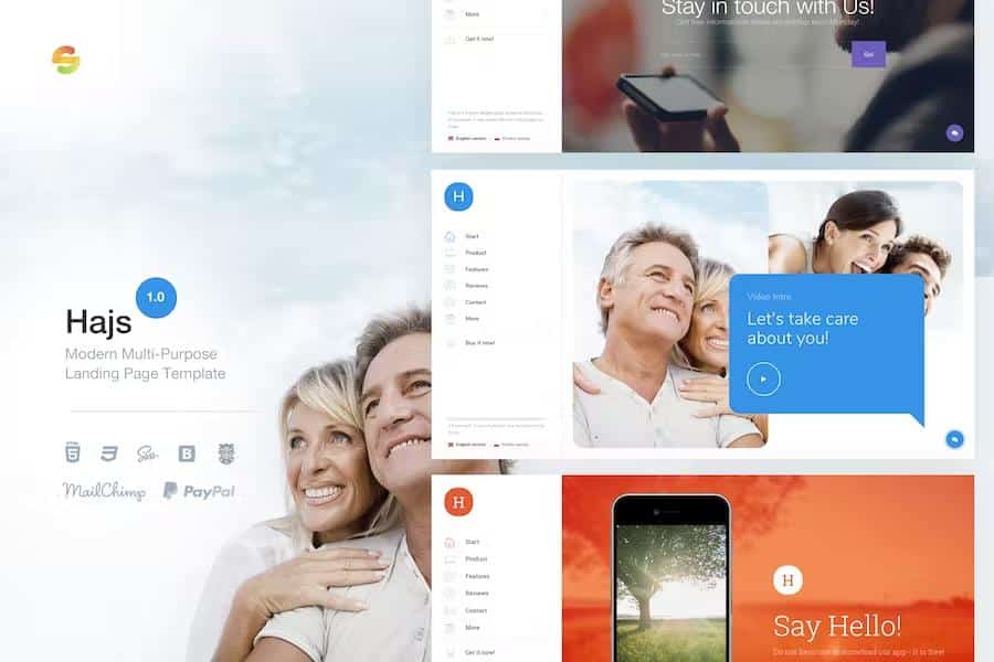 Product preview supplied for Hajs - Modern Multi-Purpose Landing Page Template