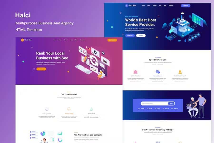 HalciSaas - Creative HTML5 Template for Saas, Startup & Agency