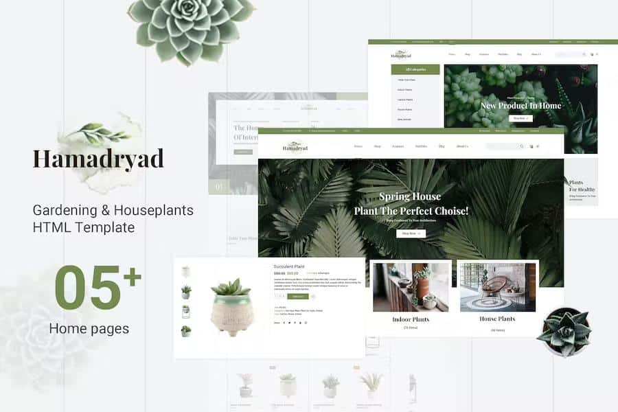 Hamadryad - Gardening & Houseplants HTML Template