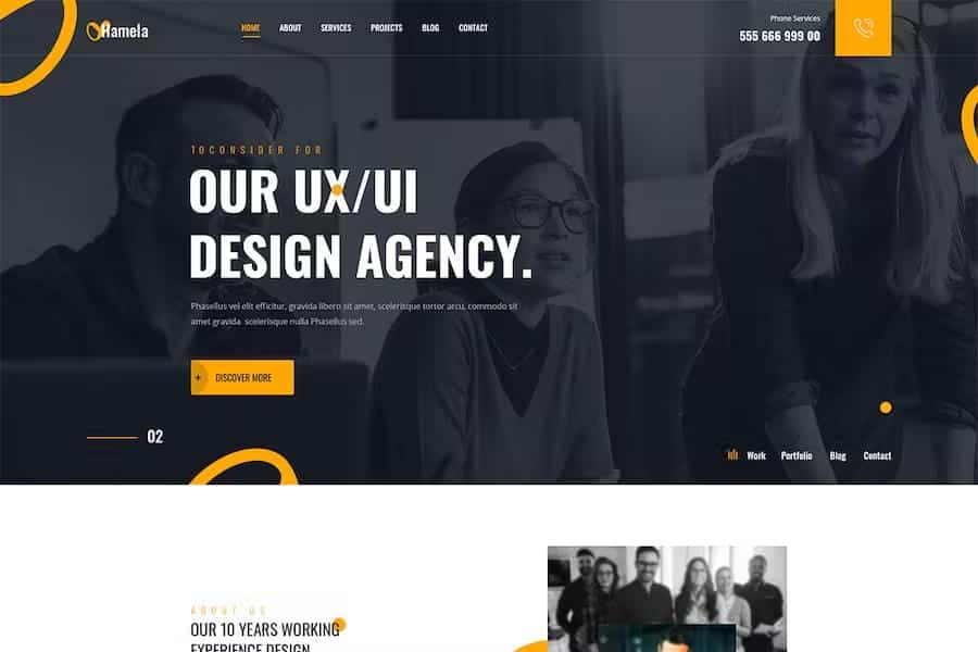 Hamela - Digital Agency Services HTML Template