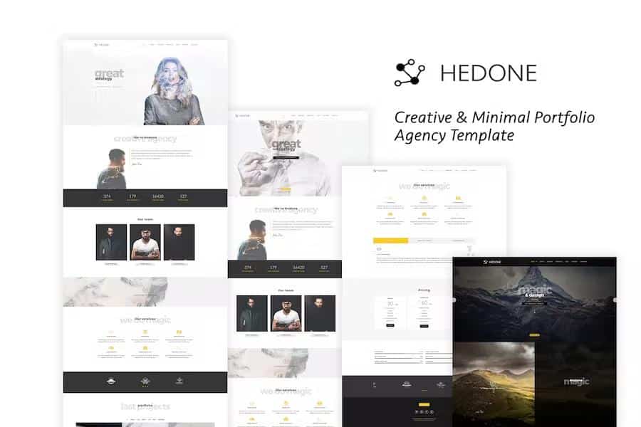 Hedone - Creative & Clean Portfolio   Agency Template