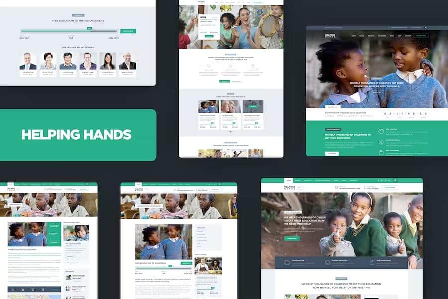 Helping Hands - Charity   NonProfit   Fund Raising HTML Template
