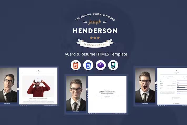 Henderson - vCard & Resume HTML5 Template