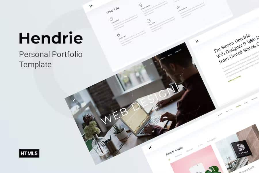 Hendrie - Personal Portfolio HTML Template