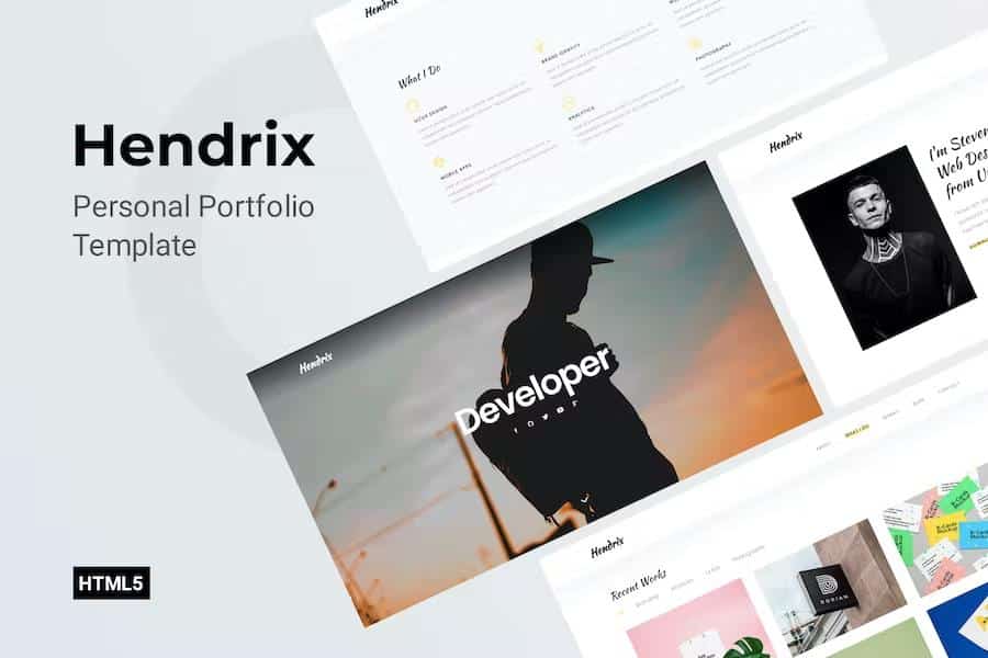 Hendrix - Personal Portfolio HTML Template