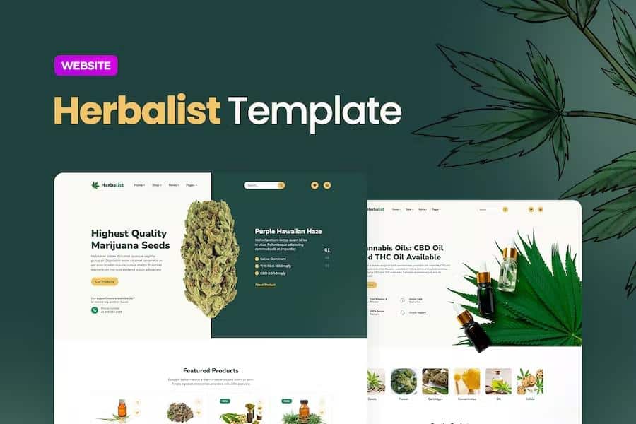 Herbalist - Medical Marijuana Store Website Template