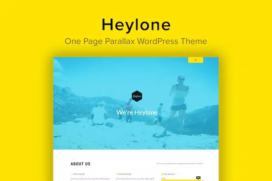 Heylone - One Page Parallax WordPress Theme