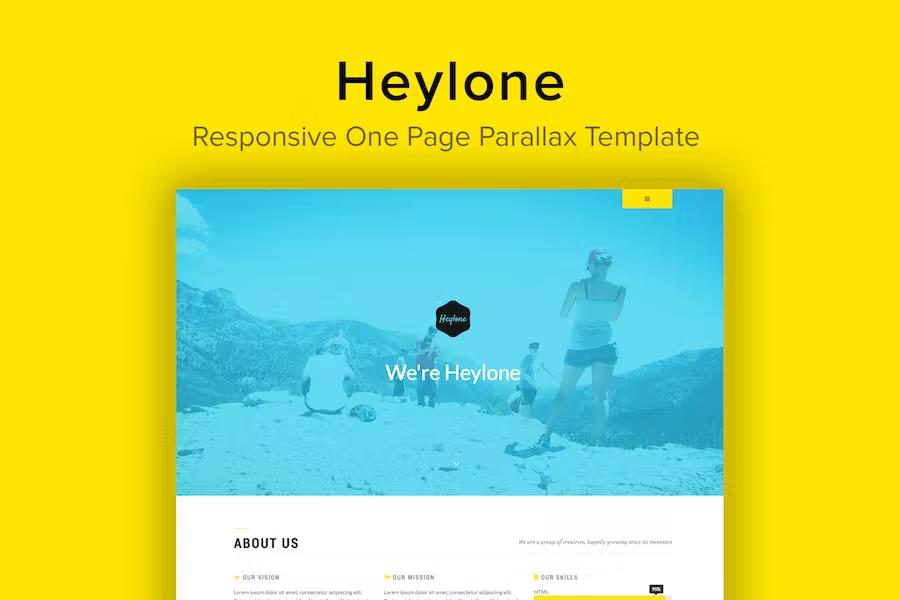 Heylone - Responsive One Page Parallax Template